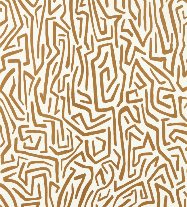 Melodic Wallpaper - Gold/Paper Lantern - HQN2112830 - Harlequin