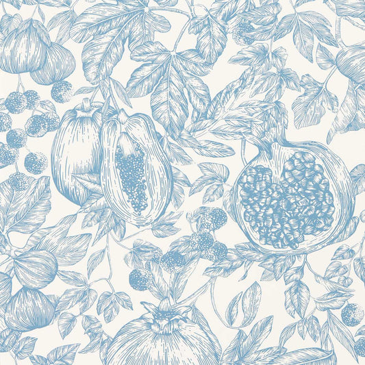 Melograno Wallpaper - Celestial/Fig Blossom - HQN3112924 - Harlequin