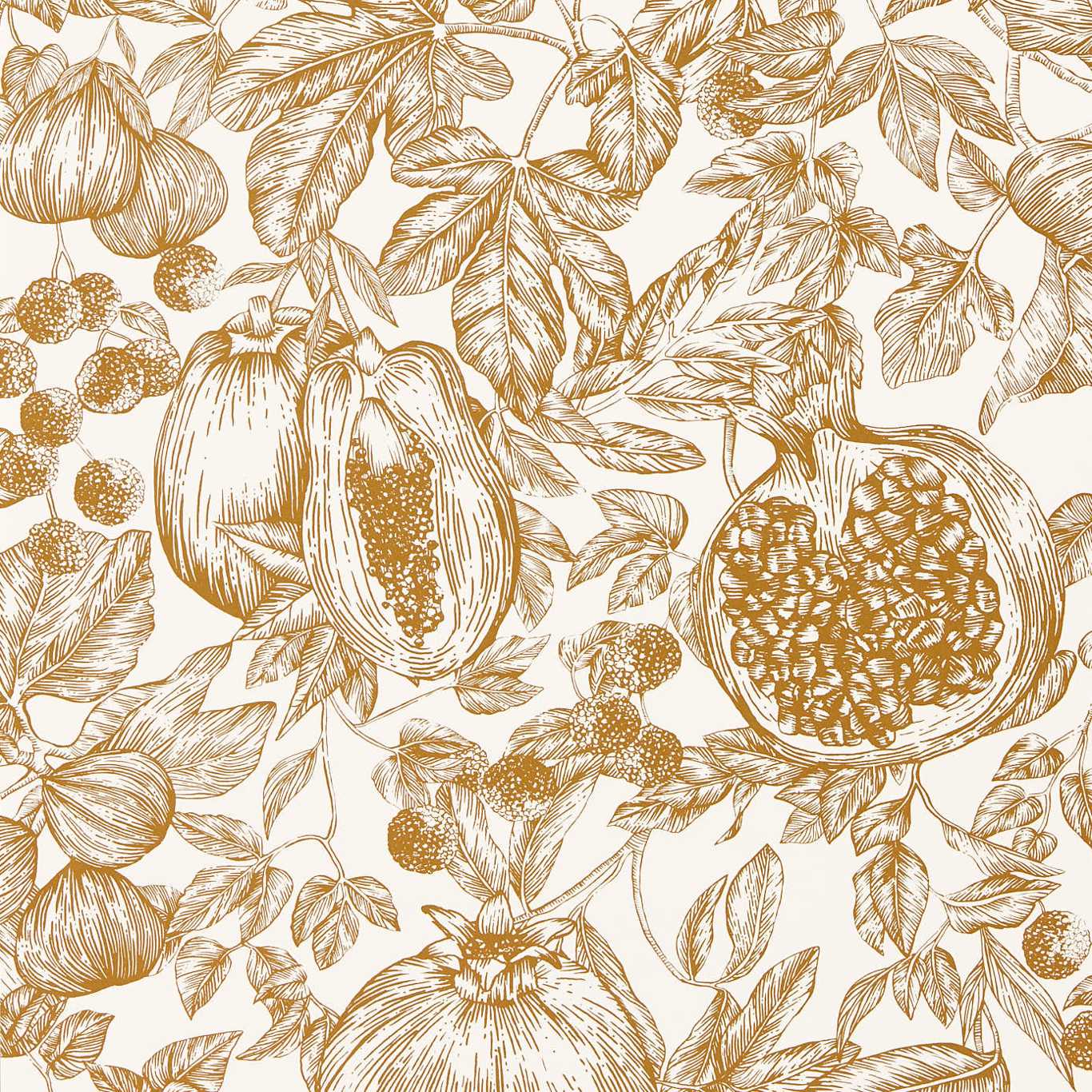 Melograno Wallpaper - Gold/Awakening - HQN3112925 - Harlequin