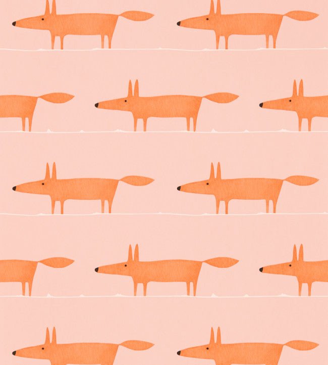 Midi Fox Wallpaper - Milkshake / Rose - NHAP112816 - Scion
