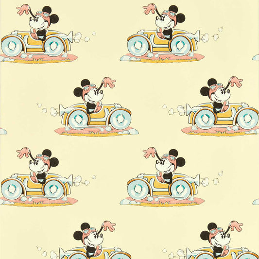 Minnie On The Move Wallpaper - Sherbet - DDIW217269 - Sanderson