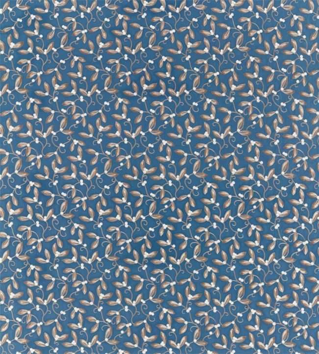 Mistletoe Embroidery Fabric - May Blue - 236818 - Morris & Co