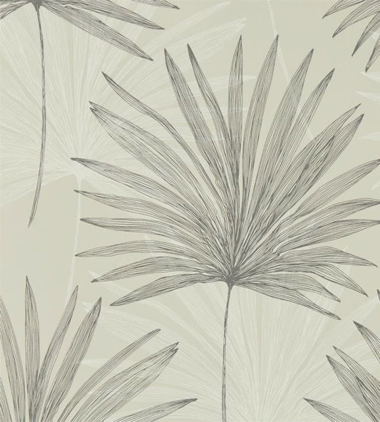 Mitende Wallpaper - Pewter/Chalk - HMIW112230 - Harlequin