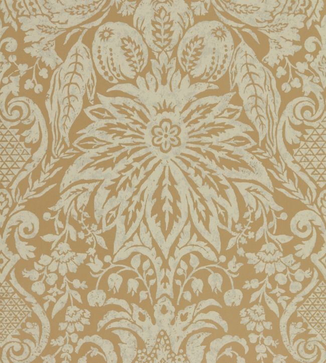 Mitford Damask Wallpaper - Antique Gold - ZDAR312862 - Zoffany