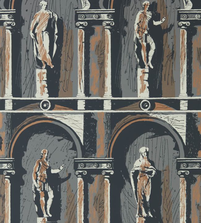 Montacute Wallpaper - City Grey/Bone Black - ZPLW312967 - Zoffany