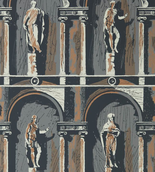 Montacute Wallpaper - City Grey/Bone Black - ZPLW312967 - Zoffany