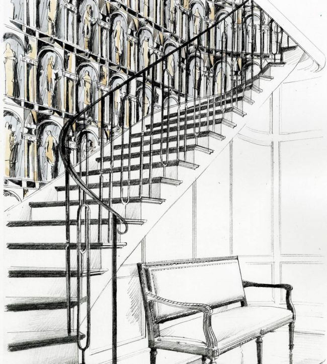 Montacute Wallpaper - Platinum Grey/Ink - ZPLW312966 - Zoffany