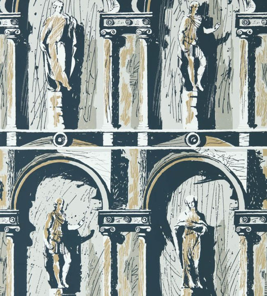 Montacute Wallpaper - Platinum Grey/Ink - ZPLW312966 - Zoffany