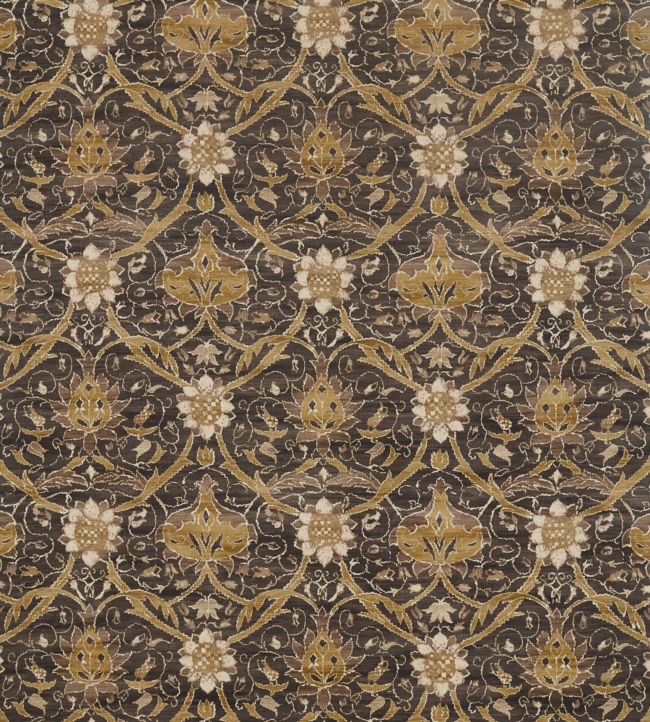 Montreal Fabric - Charcoal/Mustard - 226419 - Morris & Co