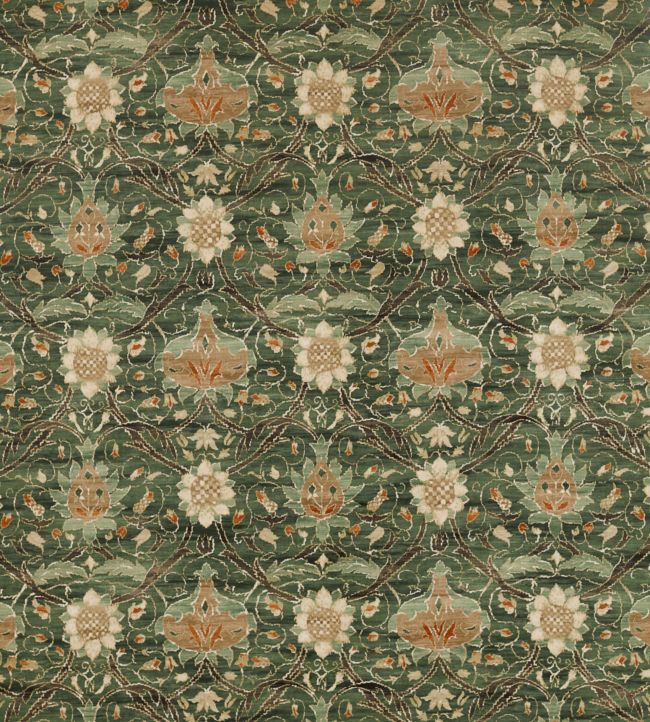 Montreal Velvet Fabric - Forest/Teal - 226391 - Morris & Co
