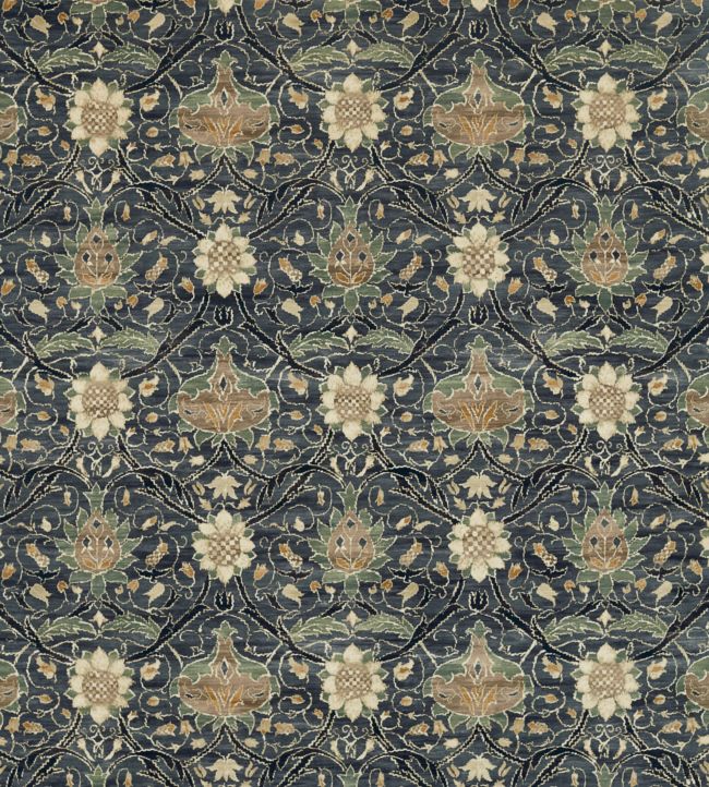 Montreal Velvet Fabric - Indigo/Slate - 226389 - Morris & Co