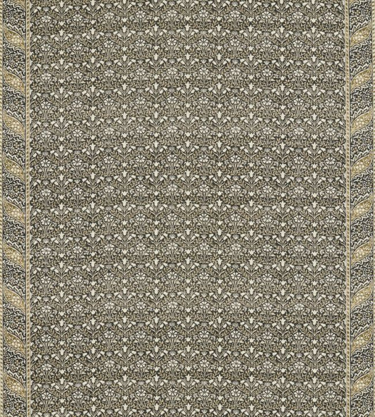 Morris Bellflowers Fabric - Charcoal/Olive - 226405 - Morris & Co