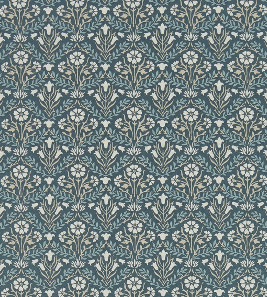 Morris Bellflowers Wallpaper - Indigo/Linen - 216436 - Morris & Co