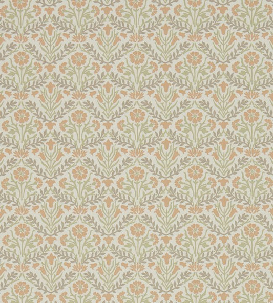 Morris Bellflowers Wallpaper - Saffron/Olive - 216438 - Morris &amp; Co