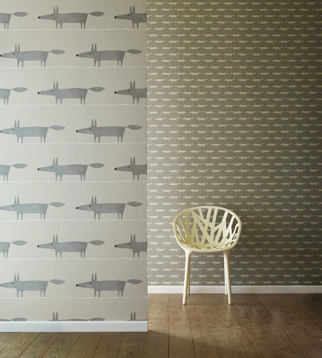 Mr Fox Wallpaper - Silver - NSWA110844 - Scion