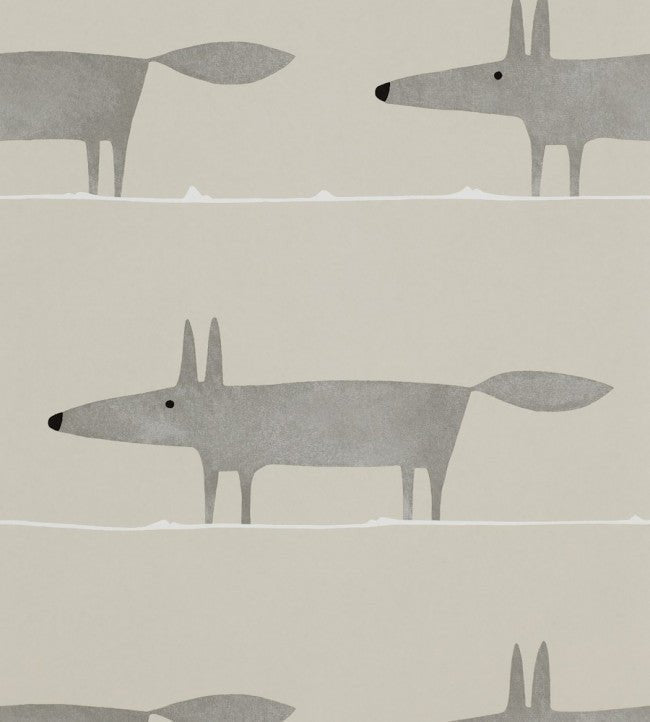 Mr Fox Wallpaper - Silver - NSWA110844 - Scion