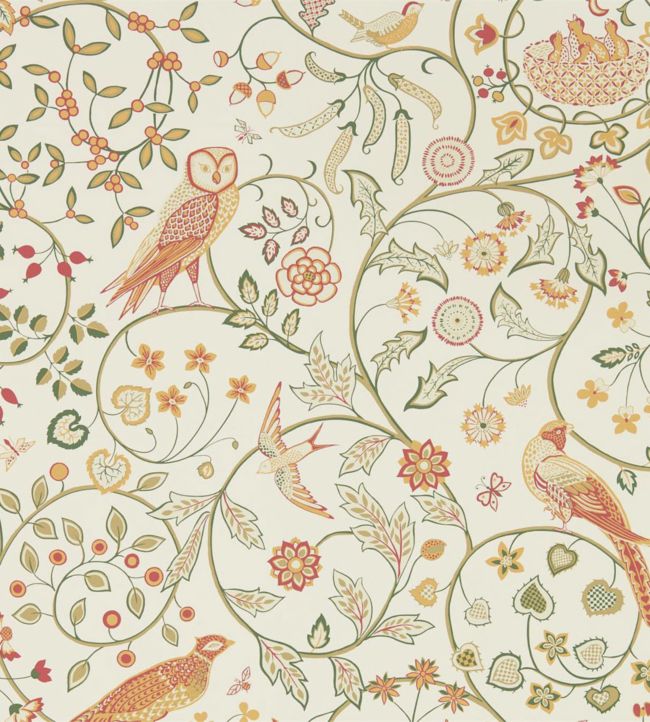 Newill Wallpaper - Ivory Sage - 216705 - Morris & Co