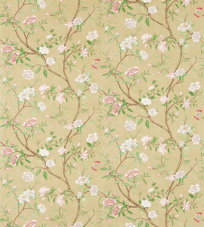Nostell Priory Wallpaper - Old Gold/Green - ZWOO311418 - Zoffany
