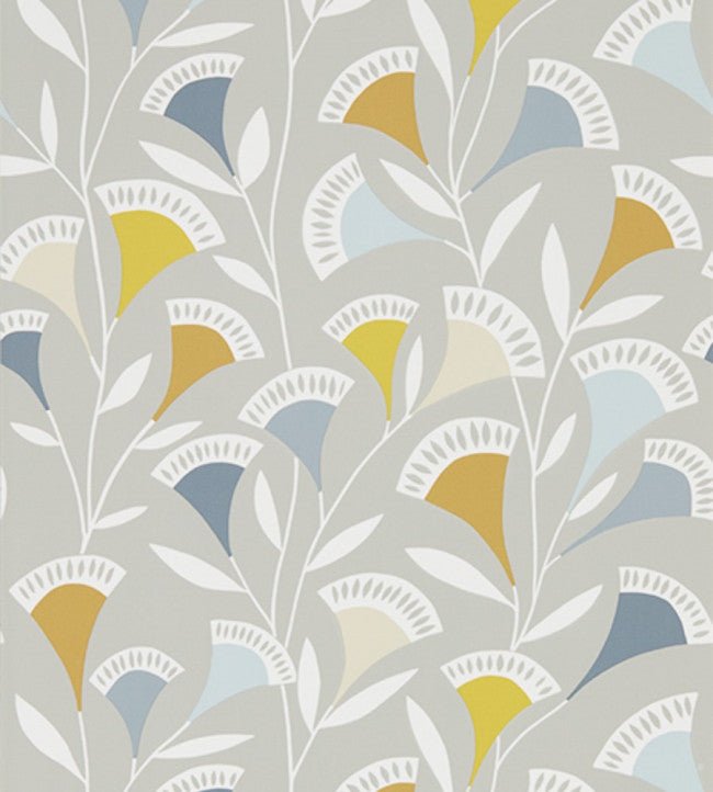 Noukku Wallpaper - Dandelion / Butterscotch / Charcoal - NNOU111549 - Scion
