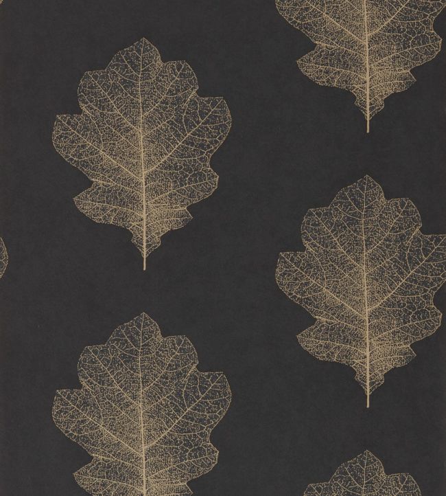 Oak Filigree Wallpaper - Charcoal/Bronze - DWOW215700 - Sanderson