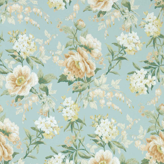 Olivia Wallpaper - Sky Mist/Tan - DOSW217039 - Sanderson