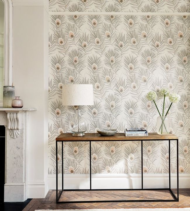 Orlena Wallpaper - Putty/Silver - HPUT111880 - Harlequin