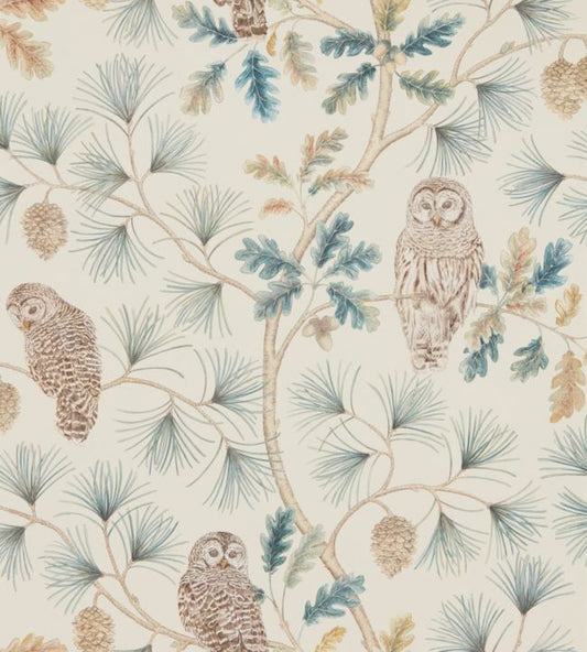 Owlswick Wallpaper - Teal - DYSI216595 - Sanderson