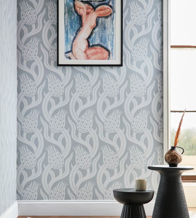 Persian Tulip Wallpaper - Quartz Grey - ZHIW312995 - Zoffany