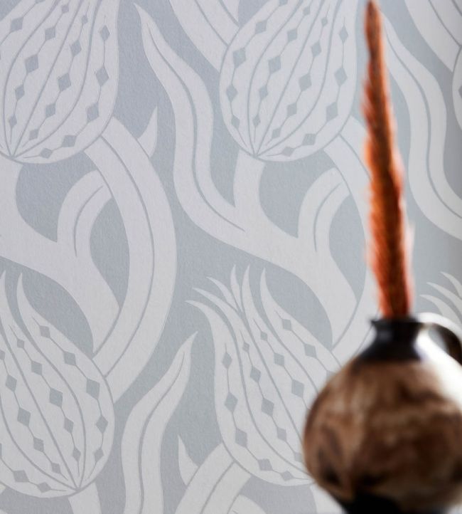 Persian Tulip Wallpaper - Quartz Grey - ZHIW312995 - Zoffany