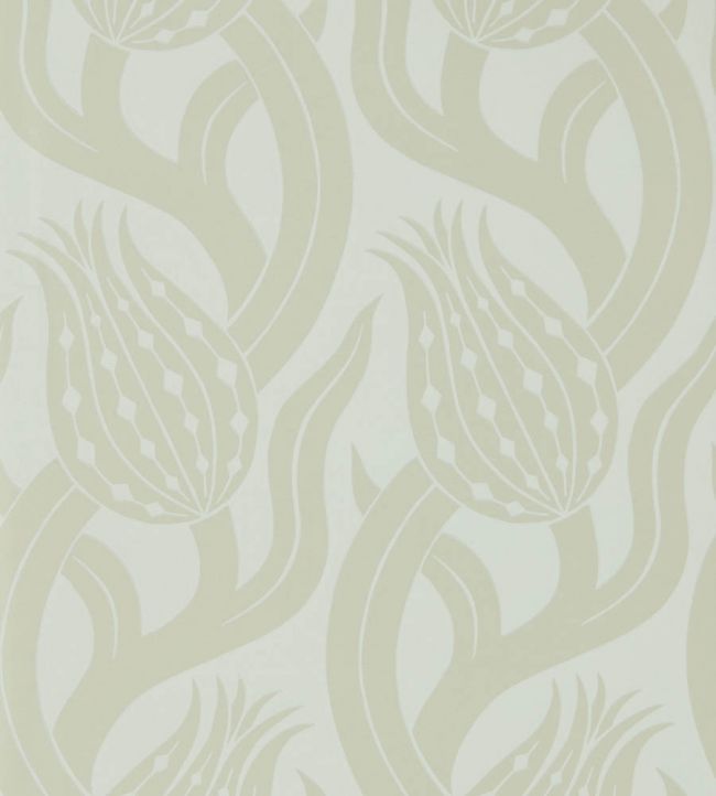 Persian Tulip Wallpaper - Silver - ZHIW312998 - Zoffany