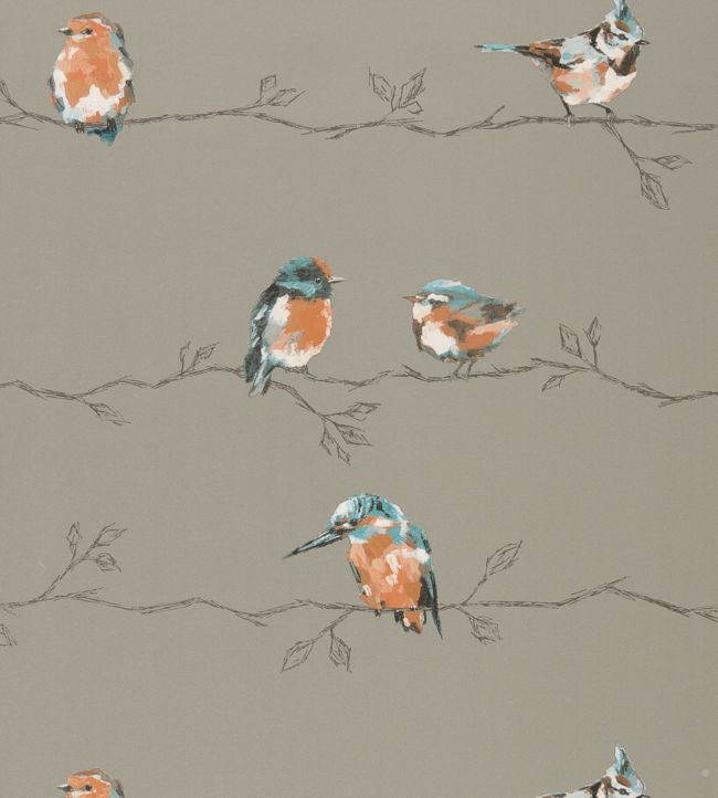 Persico Wallpaper - Tangerine/Duckegg - HSTO111485 - Harlequin