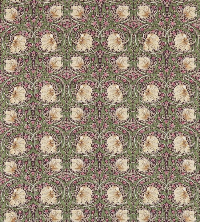 Pimpernel Fabric - Aubergine/Olive - 224491 - Morris & Co