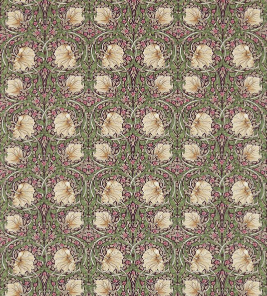 Pimpernel Fabric - Aubergine/Olive - 224491 - Morris & Co