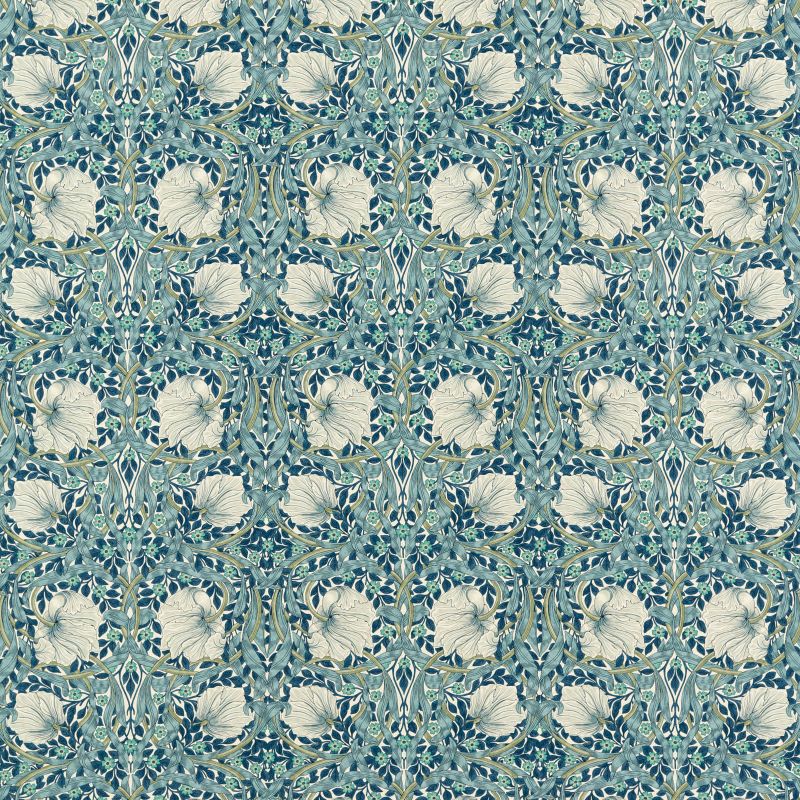 Pimpernel Fabric - Cobalt/Mineral - 227232 - Morris & Co
