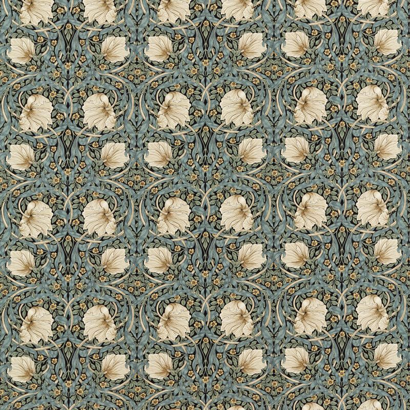 Pimpernel Fabric - Ink/Sage - 227230 - Morris & Co