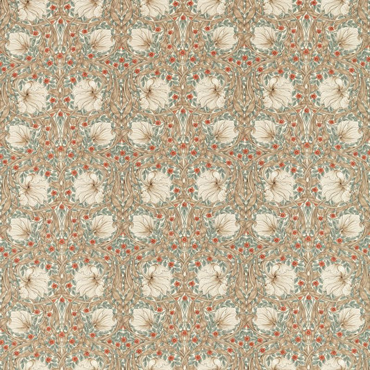 Pimpernel Fabric - Linen/Coral - 227231 - Morris & Co