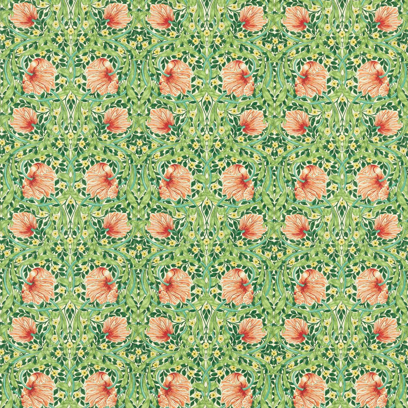 Pimpernel Fabric - Shamrock/Watermelon - 227213 - Morris & Co