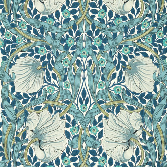 Pimpernel Wallpaper - Cobalt/Mineral - 217365 - Morris & Co