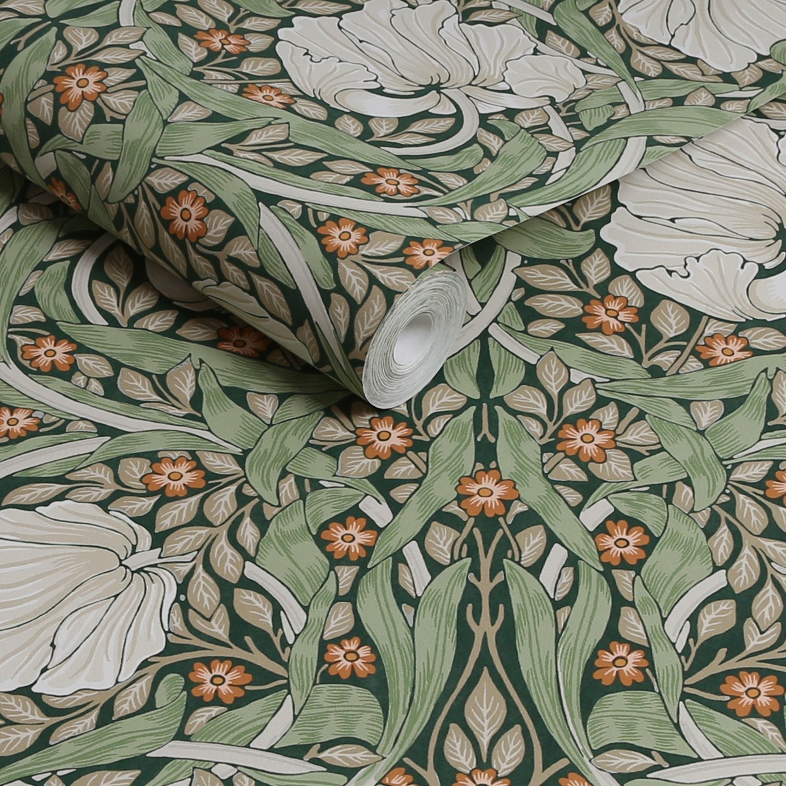 Pimpernel Wallpaper - Green - 124242 - William Morris AH