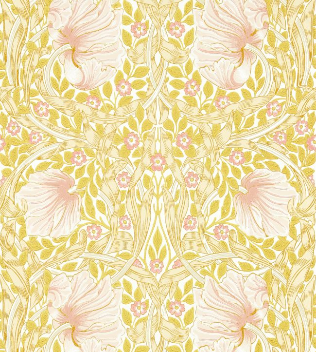 Pimpernel Wallpaper - Sunflower/Pink - 217065 - Morris & Co