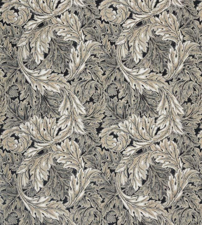 Pure Acanthus Weave Fabric - Black Ink - 236625 - Morris & Co