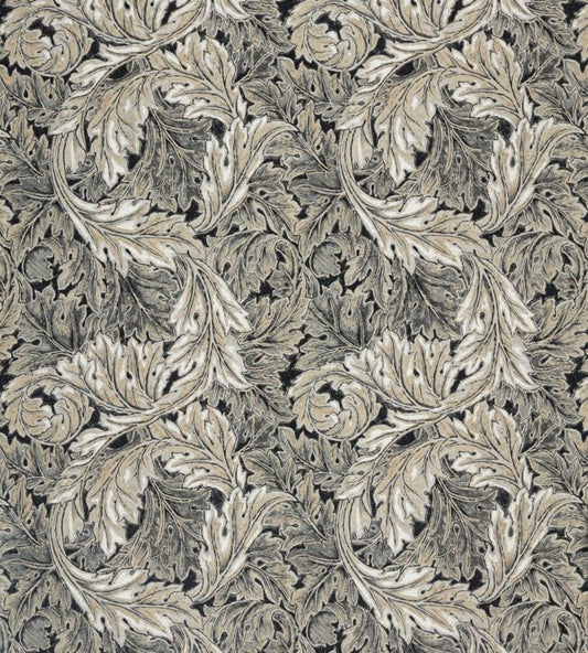 Pure Acanthus Weave Fabric - Black Ink - 236625 - Morris & Co