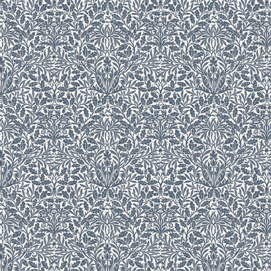 Pure Acorn Wallpaper - Denim Blue - 217400 - Morris Wallpaper WD