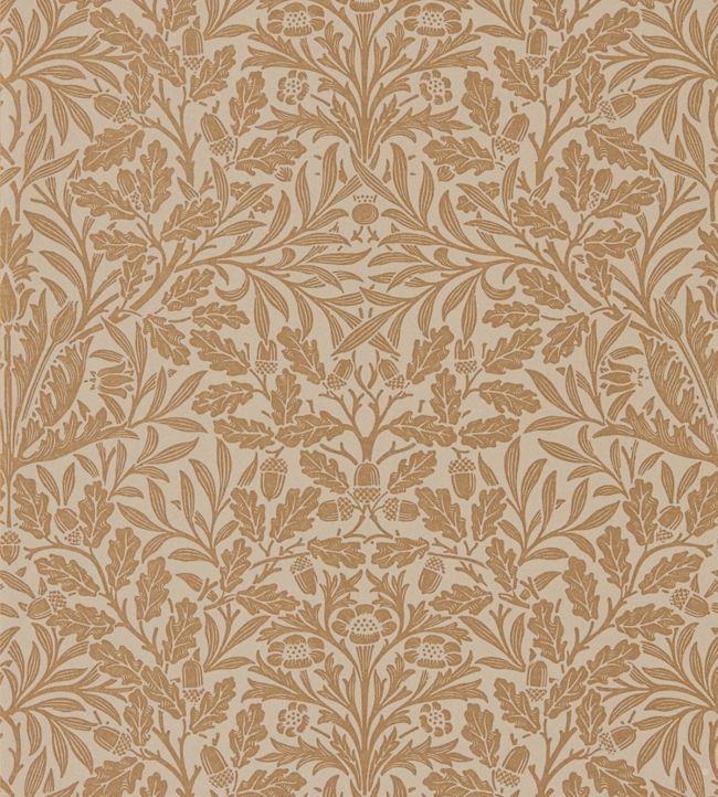 Pure Acorn Wallpaper - Gilver/Copper - 216041 - Morris & Co