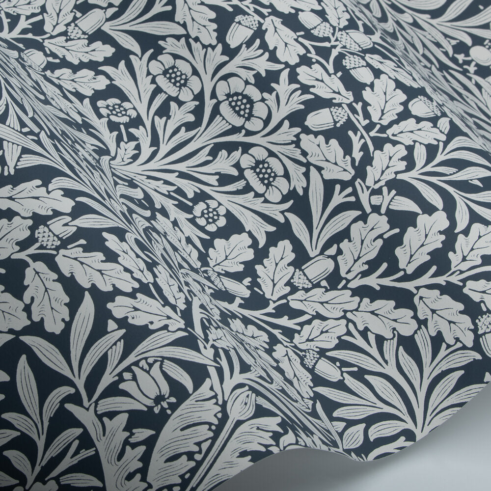 Pure Acorn Wallpaper - Indigo - 217401 - Morris Wallpaper WD