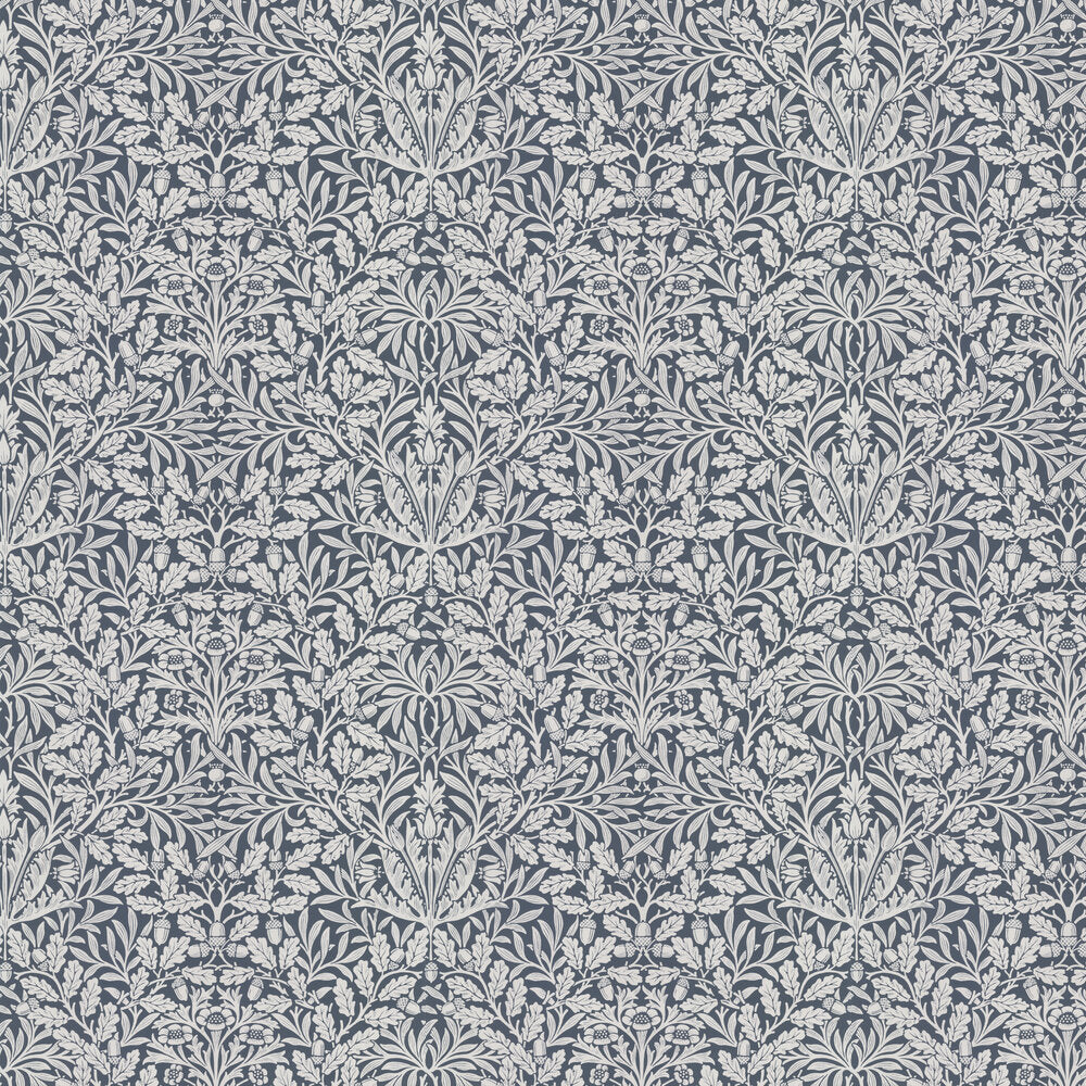 Pure Acorn Wallpaper - Indigo - 217401 - Morris Wallpaper WD