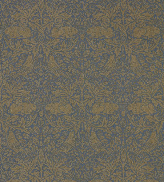 Pure Brer Rabbit Wallpaper - Ink/Gold - 216530 - Morris & Co