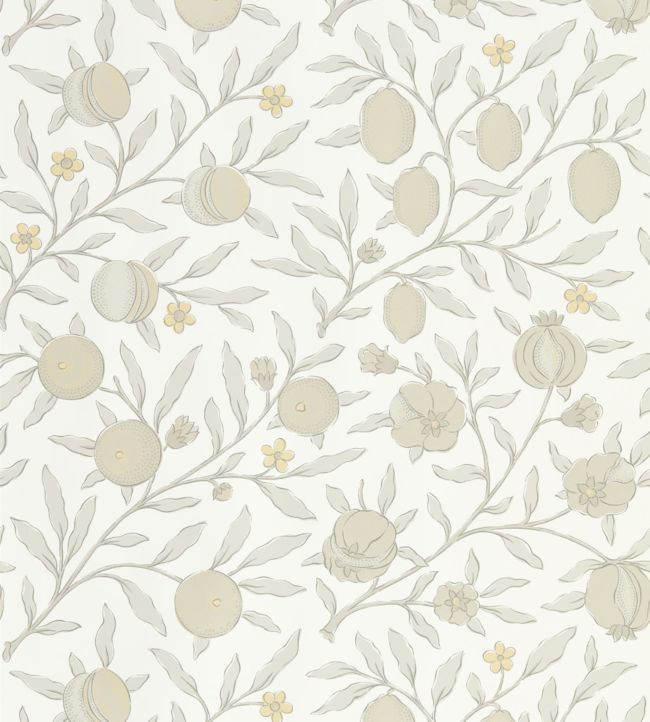 Pure Fruit Wallpaper - Horned Poppy / Grey - 216542 - Morris & Co