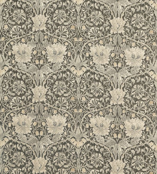Pure Honeysuckle & Tulip Fabric - Black Ink - 226482 - Morris & Co