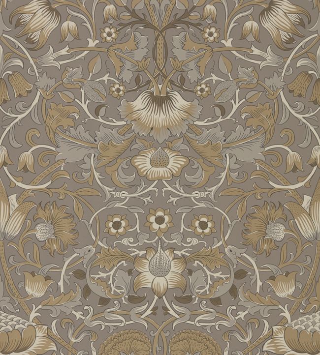 Pure Lodden Wallpaper - Taupe/Gold - 216028 - Morris & Co